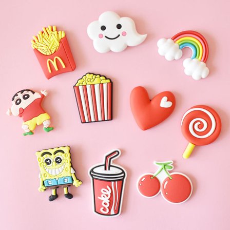 #10-pack söta tecknade kylskåpsmagneter#