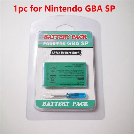 3,7V 850mAh uppladdningsbart Li-ion batteripaket för Nintendo GBA SP Gameboy Advance SP Ersättningsbatterier med skruvmejsel