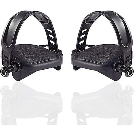 2024 Nye 2 Stk/sæt Træningscykelpedaler Med Anti-slip Stationær Cykelstropper, Sort