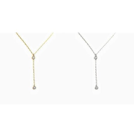 Simpel boheme Y-halskæde med rhinstensvedhæng til kvinder og piger