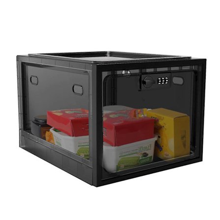 Stor medicinlåda med lås för säker förvaring av medicin, låsbar förvaringslåda för kylskåp/snacks, mat, telefon, lådor med kombinationskod - 