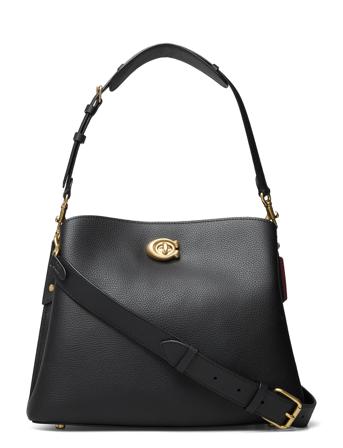 Plshd Pbbl Willow Sb;Brass/Blk Bags Hand Bags Sort Coach