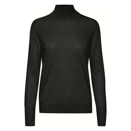 Karen by Simonsen Nalakb Rollneck Sort, Dame Striktrøjer