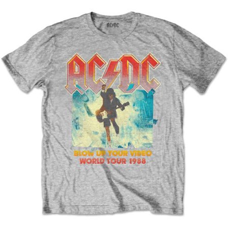 AC/DC Barn/Barn Blås Upp Din Video Heather T-Shirt 3-4 År