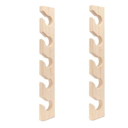 2 stk. Hattestativ Veggmontert Tre, Caps Organizer Vegg, Vertikalt Hattestativ for Garderobe