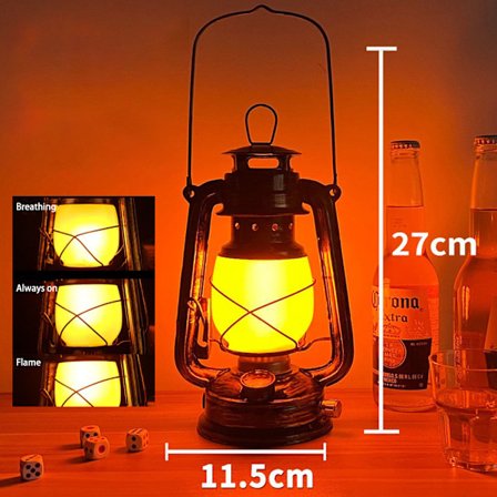2 pak Vintage Have Lantern, udendørs LED Lantern