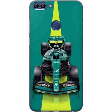 Yhteensopiva Puhelinkuori Huawei Huawei P smart Aston Martinin Formula 1 -auto vihreässä kilpailumuotoilussa, jossa on moderni studiosentuntma
