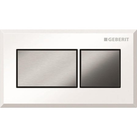 Geberit 116.051.KT.1 Spolknapp Vit/Krom, Badrum