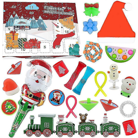 Julkalender med Fidget Toys 2024 - 24 Dagar Julklappskalender Blind Box Festivalpresent För Barn och Vuxna