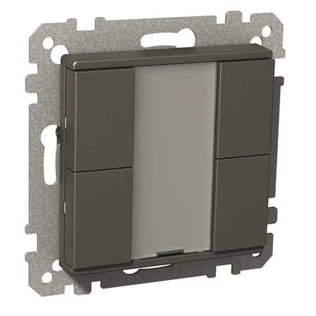 Schneider Electric Exxact KNX Trykknapp 4 kanaler Antrasitt, Strømbrytere & vegguttak