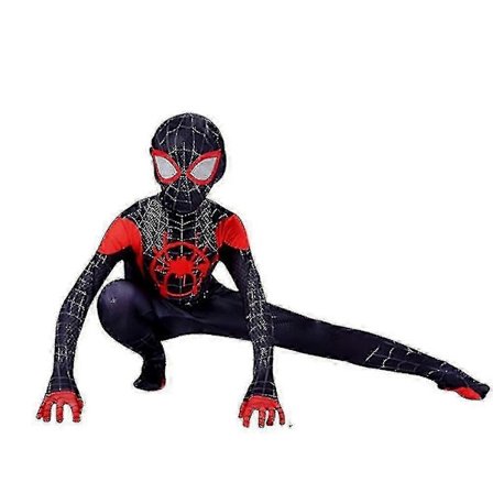 3-12 År Barn Spider-Man: Miles Morales Cosplay Kostyme Jumpsuit-i
