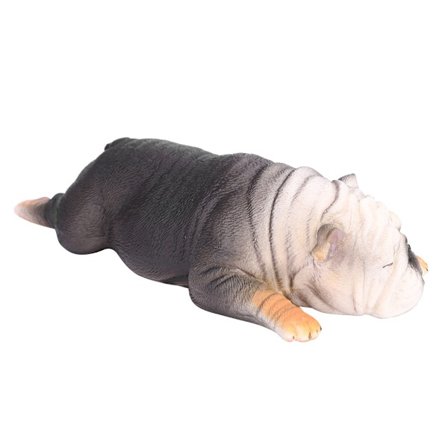 Fransk Bulldog Plysjleketøy Realistisk Sovende Hund Kosedyr Gave til Barn 873