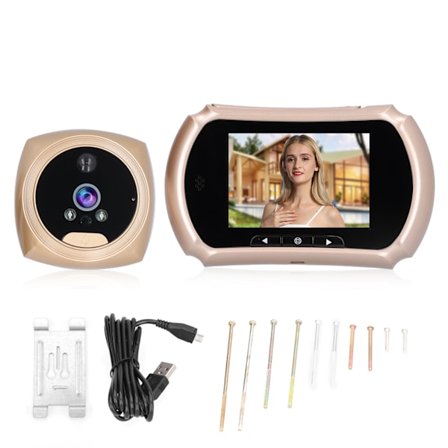 4-tums Video Dörrvisare HD Smart Elektronisk Övervakningskamera för Hemmet