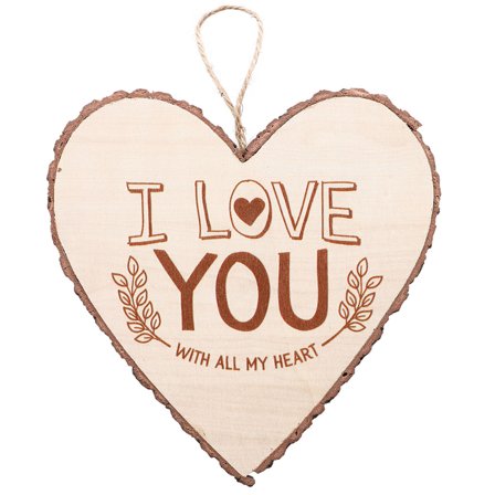 Træhjerte I Love You