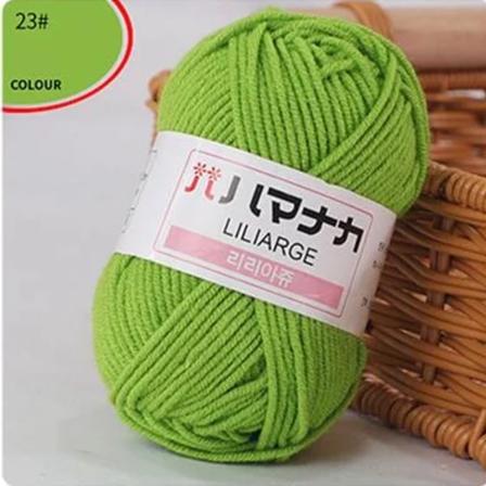 25G Baby Mælkeblød Blød Bomuldstrikket Garn Tykt Fibergarn Fløjl Garn Håndstrikket Garn Hæklegarn til DIY Trøje 23