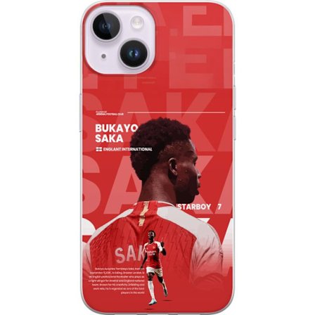 Kompatibelt Mobildeksel til Apple iPhone 14 Bukayo Saka Arsenal England 16 assist stolt skade fotball wing rask teknikk viktig offensiv kraft og fremt