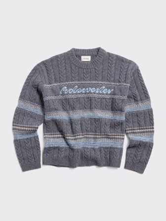 Holzweiler Logo Sweater - Dk. Grey Mix - Men's - Medium