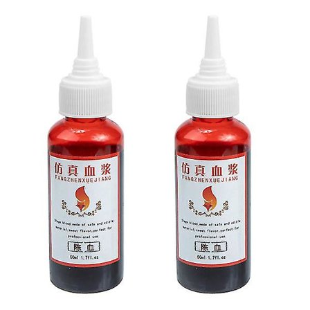 2 flaskor Halloween Cosplay Fake Blood Artificiellt blod Ätbar Fake Blood Cosplay Prop