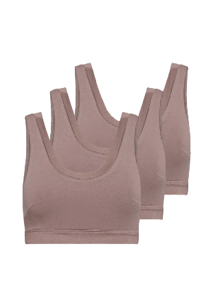 JBS of Denmark Ekologisk Bambuviskos, 3-pack Bh Top, Svart Dam Röd S