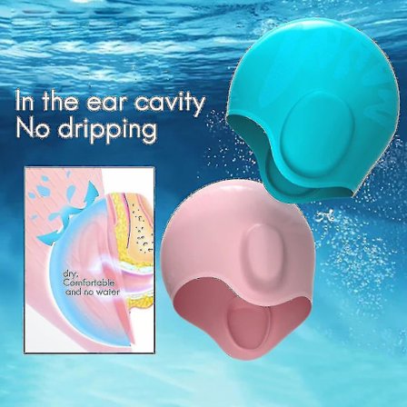 Unisex Børne Badehætte 3d Ørebeskyttelse Til Børn Drenge Og Piger 2 Yu