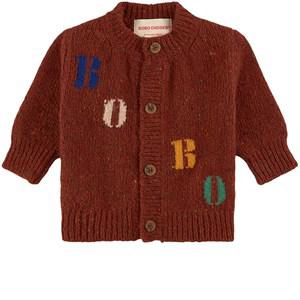 Kids - Bobo Choses Bobo Branded Knit Cardigan Brown 3-6 Months - Jumpers and knitwear - 3-6 months - Brown