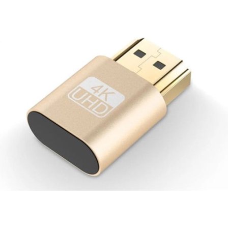 Go Go Gadget - HDMI Dummy Plug - 4K - UHD - Guld - Guld - Heminredning - Utrymmesbesparande