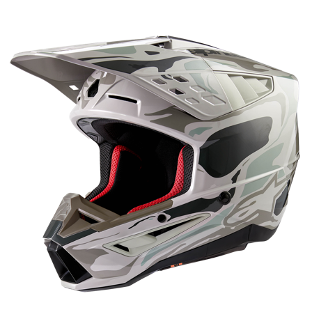 Kask Cross Alpinestars SM5 Mineral Szary/Zielony L