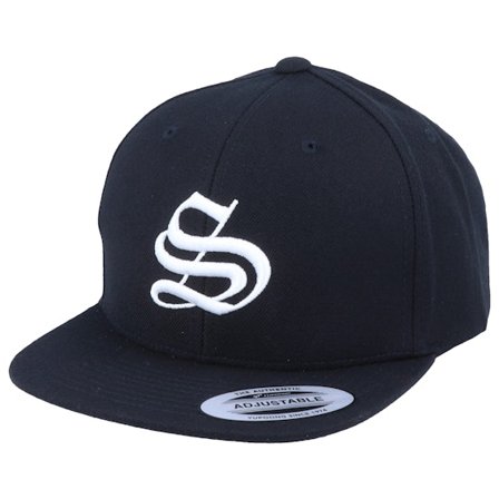 Kiddo Cap - Sort snapback Kasket - Kids S Letter 3D Black Snapback @ Hatstore