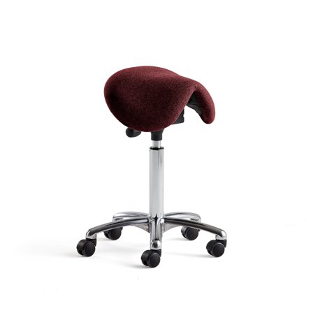 Sattelstuhl DERBY, Textilbezug burgund