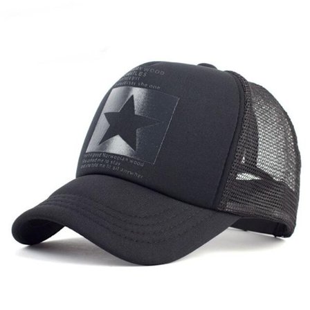 Geebro Summer New Justerbar Baseball Cap Mesh Spänne Back Cap Black Black