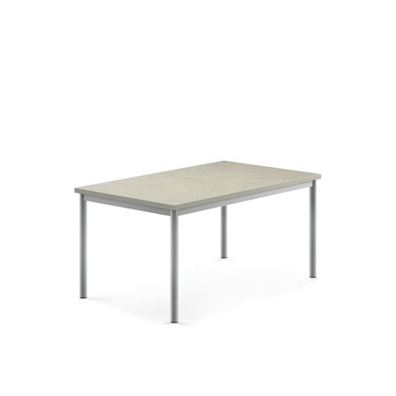 Desk SONITUS, 1200x800x600 mm, grey linoleum, alu grey