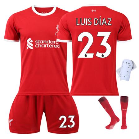 Liverpool Fotballdrakt Sesong 2023-24 Nr. 11 Salah 9 Firmino .i NO.23 LUIS DIAZ XL