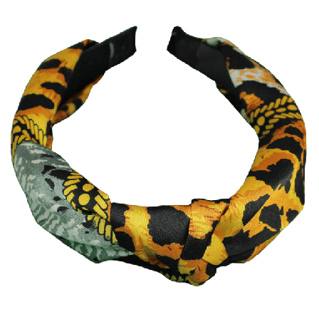 Complement Diadem med knut djurprint Hårband Dam Brun
