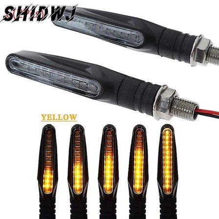 1/2 stk. Universal 12v LED Motorcykel Auto Bil Blinklys Indikatorlys Flydende Vand Blinklys Blinkende Indikatorlys