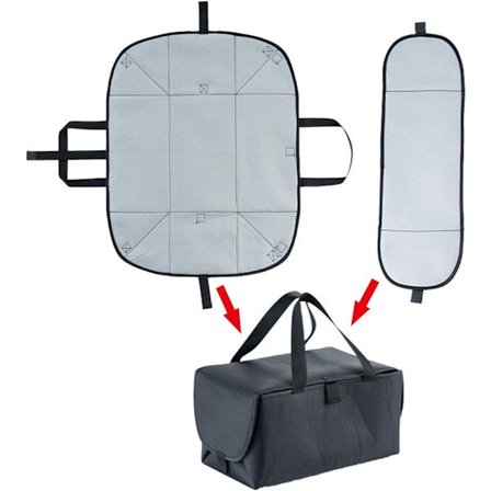 1 stk (Grå) Strygeunderlag til Bord - Strygebrænding 2 i 1 Strygning