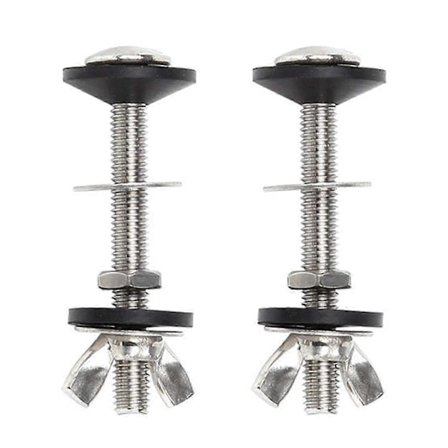 Toilet Bolt Tank til Skål Bolt Kit, 2 Dele Skrue Kassette Kit, Universal Rustfrit Stål WC Armatur, Let at Installere