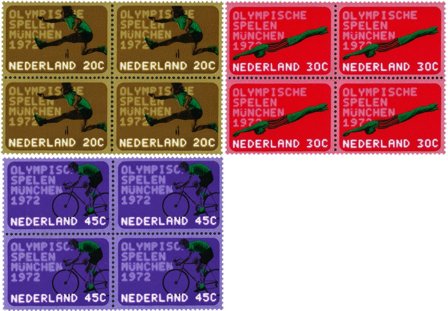 Holland 1972 - NVPH 1012-1014 - 4-blokke - Postfrisk