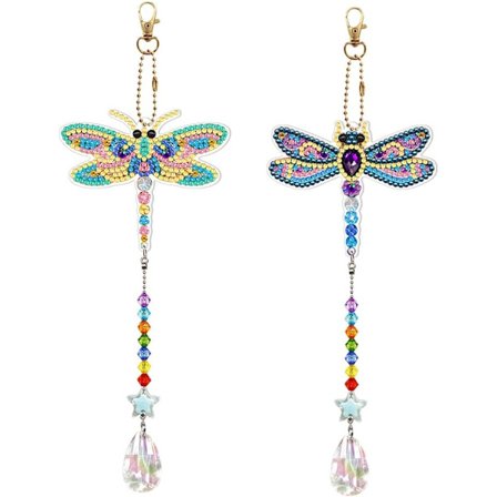 2 kpl Timanttimaalaus Avaimenperä, DIY Timanttimaalaus Avaimenperä DXGHC