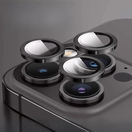 3 st Metallring Linsskydd Glas kompatibelt iPhone 16 Pro Max 15pro Bakre Linsskydd Lock kompatibelt iPhone 16pro Max Skal