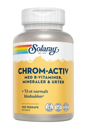 Solaray ChromActiv Vegetabilske Kaps 100 kaps, Helse & Madvarer, Mineraler, Chrom