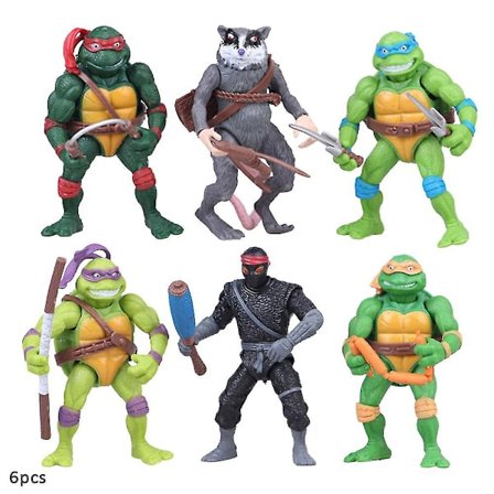 6 stk/sett Dukke Leke Teenage Mutant Ninja Turtles Actionfigurer Leke Sett Samleobjekter Dukker Hjemmedekorasjon Gaver For Barn Voksne
