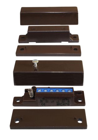 Alarmtech MC 470-B Høysikkerhetskontakt 1 åpen kontakt Brun, Alarm & sikkerhet