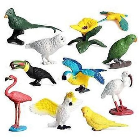 Interessante realistiske fuglefigurer for barn, trikseleker, barnebursdag, Halloween-gave, stressreduserende gave til barn M4131