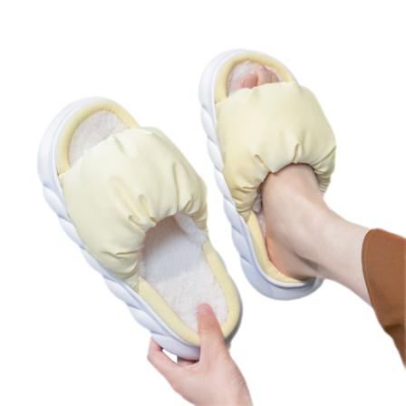 Kvinnor Slip On House Skor Öppen Toe Varm Sko