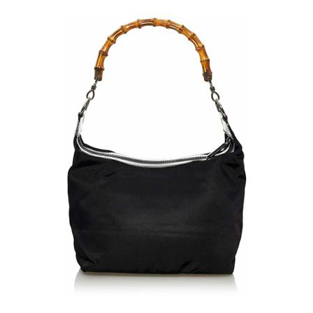 Gucci Vintage, Pre-owned Shoulder Bag Zwart, Dames, Maat:ONE Size,nylon