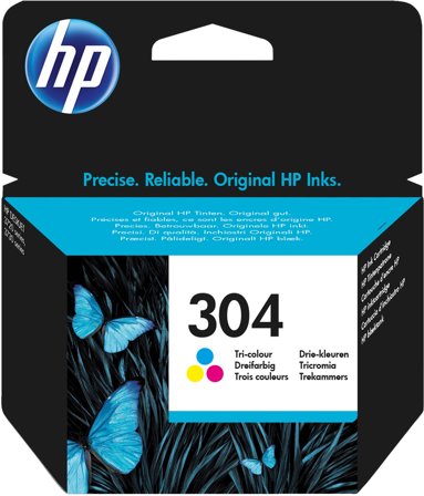 HP 304 trefärgs original bläckpatron, 889894860736