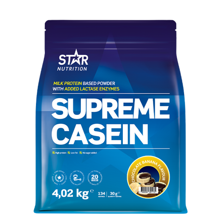 Kaseinprotein Star Nutrition Supreme Kasein 4020 g, Chocolate Banana - Bodyman.dk