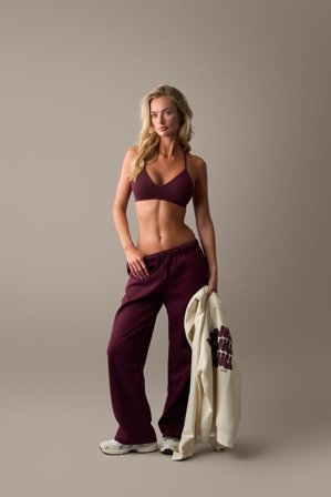 Everyday Straight Leg Sweat Pants Dark Mahogany