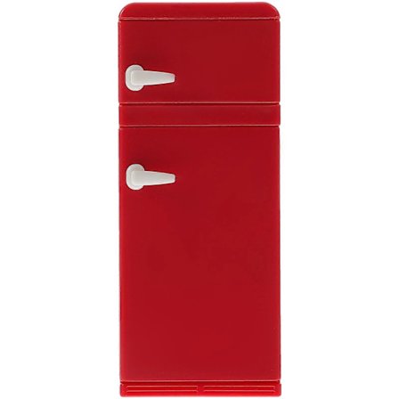 Nukkekodin minijääkaappi Pieni talo Huonekalut Muovinen keittiö Näyttämökoriste 4.00X4.50X11.00cm Lelu 1Set[D]