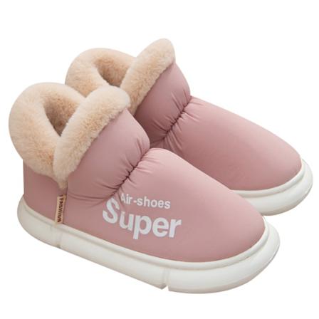 Vinter Home Tofflor Dam Plysch Skor Dam Stövlar Pink 9